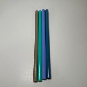 Owala Set of 4 Reusable Straws 8 Inch Multi Color Teal Lavender Blue Taupe Straw